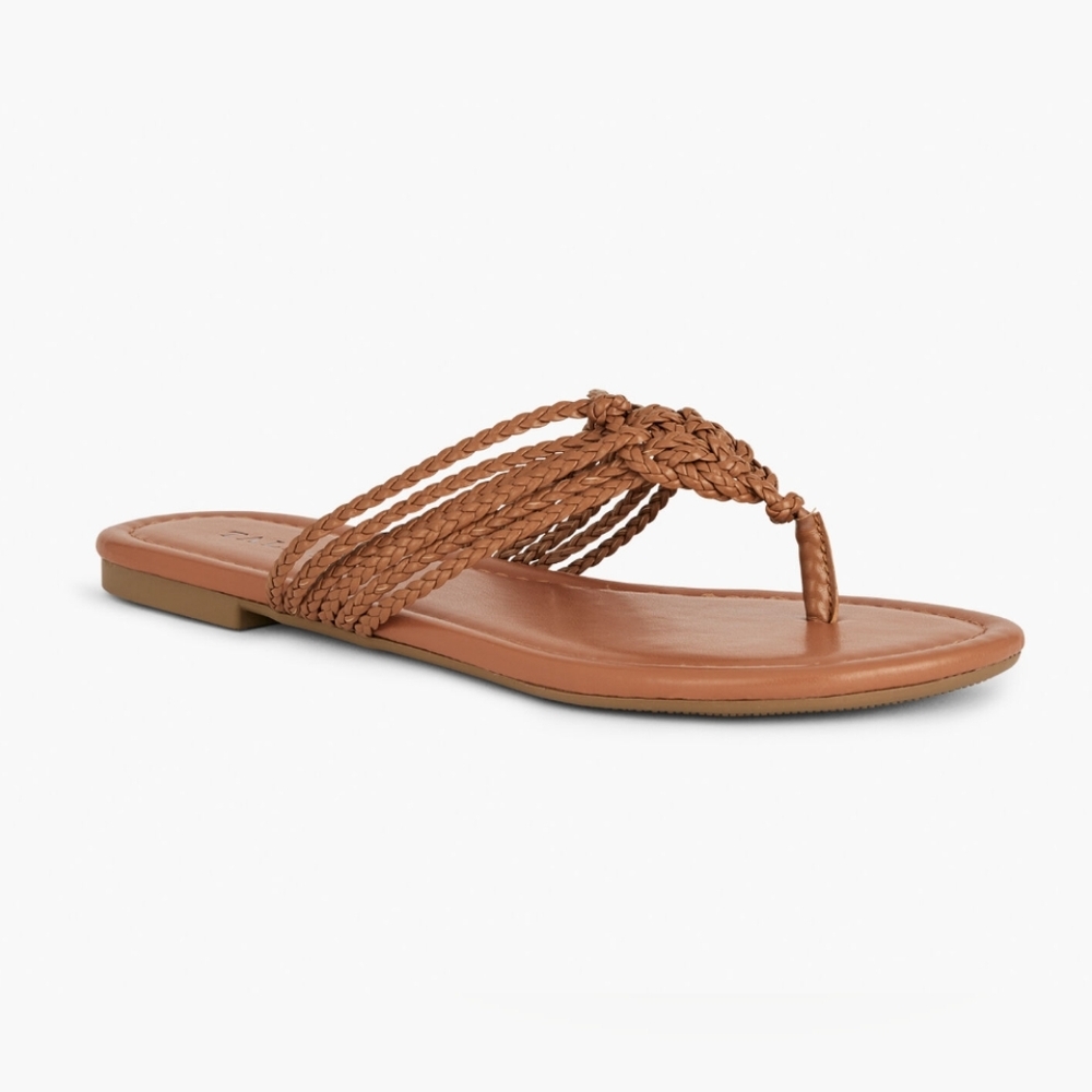 Talbot CeCe Braided Tan Thong Sandals Sz 10